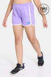 Rosaline Girls Bounds Easy Movement Shorts - Violet Tulip — thumbnail 1